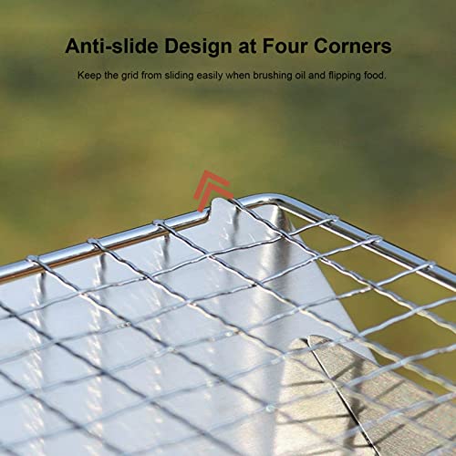 Mini Portable Charcoal Grill,Small Bbq Grill Tabletop Fire Pit For Camping Patio Outdoor Stainless Steel Camping Grill Folding Barbecue Grills Backpacking Grill #TOP5