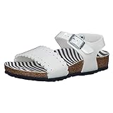  Birkenstock Risa, Sandalia con Pulsera Unisex Niños, Blanco (Nautical Stripes White Nautical Stripes White), 25 EU