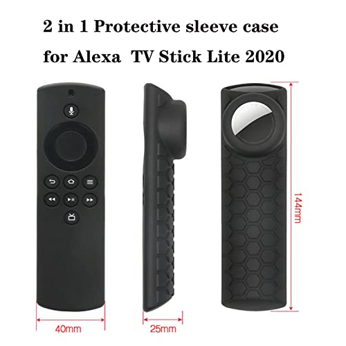 Capa para controle remoto Fire Stick Lite com suporte para Airtag (brilha no escuro) compatível com