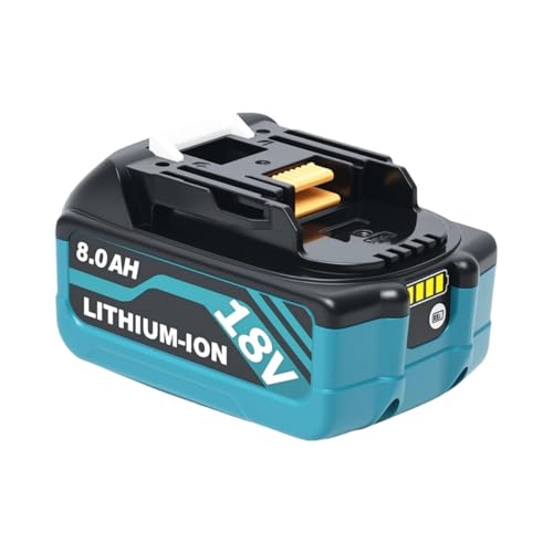 HAPPLYS Upgraded 8.0Ah Replacement for Makita 18V Battery Compatible for Makita 18V Batteries BL1860B BL1815B BL1830B BL1850B BL1840B Cordless Tools (Blue)