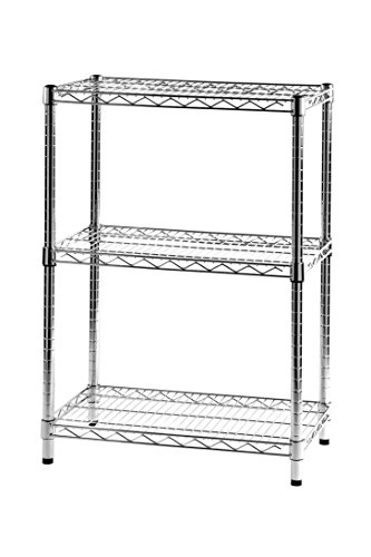Archimede Sistema Componibile, Scaffale Tre Ripiani, Grigio (Cromato), 61 X 36 X 90 Cm