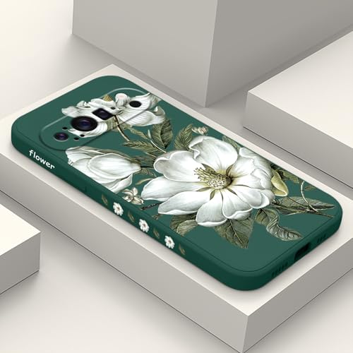 Coque Google Pixel 9 Pro XL LEECG en silicone liquide mince couleur vert coton