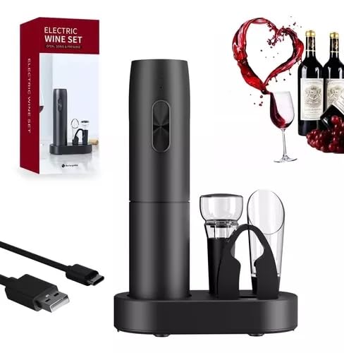 La mejor comparación de Descorchador - los preferidos. 48 OCCULO Sacacorchos Eléctrico de Vino 6 en 1, Destapadores Eléctricos con Base Recargable y Cortador de Aluminio, Saca Corchos para Vino, para Fiesta Hogar Cocina Bar Restaurante...