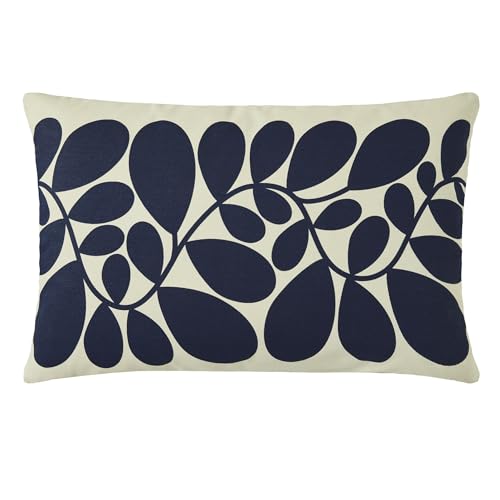 Orla Kiely Coussin réversible à rayures Sycomore bleu spatial et olive