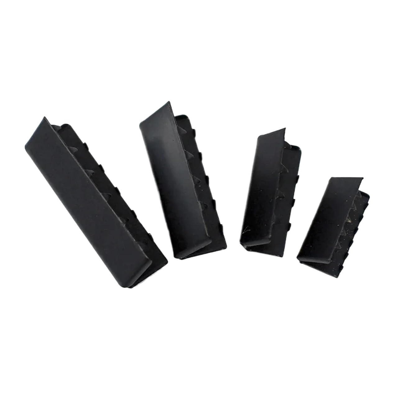 PVUVTNAHW 50Pcs Metal Strap Buckle For Sewing Pants Belt Zipper Tail Clip Webbing End Clasp Buckles DIY(Black,20mm)