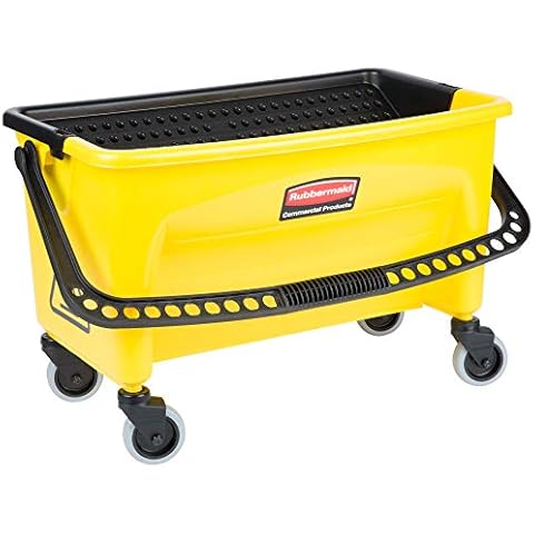 Rubbermaid Commercial Products HYGEN Press Wring Bucket for Microfiber Mops - Yellow Cover