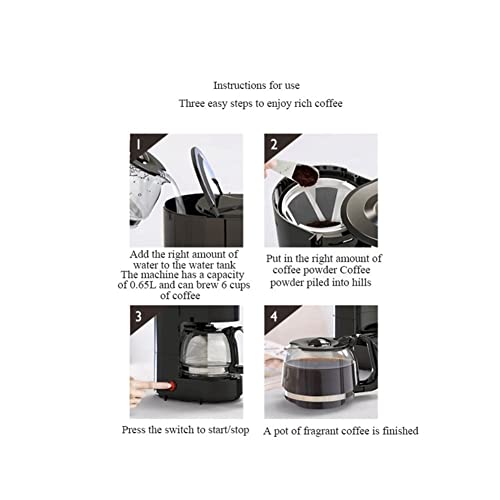 LNLYF Kaffeemaschine Home Automatische kleine Kaffeemaschine, hausgemachte Verschiedene Kaffee, automatische Ausschalte… – Bild 7