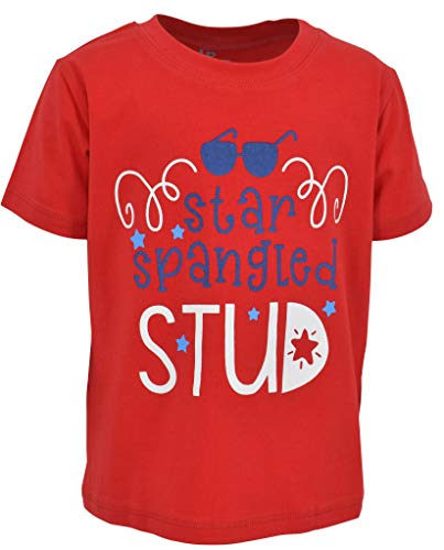 Image of Boys 2pc Shorts Set Outfit Short Sleeve Shirt with Bold Applique Print and Shorts