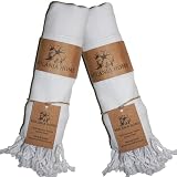 MOLANIA HOME Turkish Hand Towel Set of 2 (16x40) | 100% Organic Cotton Turkish Towels for Bathroom |