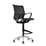 ergonomic drafting chair with sports spine and foot carrier breathable mesh fabric black nylon frame with standard carpet casters for standing desks seat height 23 82 29 33 
