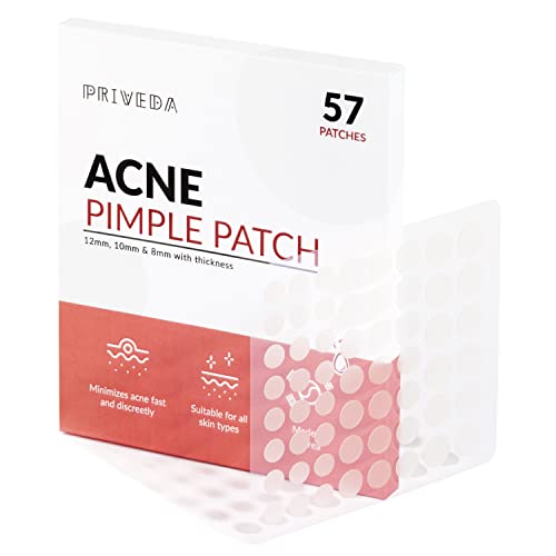 Image of Acne Pimple Patch 57 Units Hydrocolloid Made in Korea 3 Sizes 8mm 10mm 12mm Waterproof Sheet