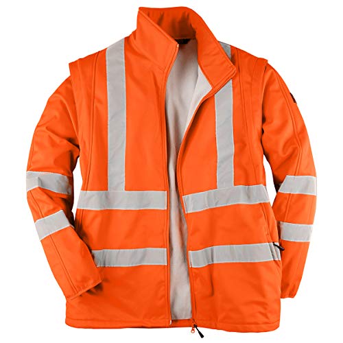 marc&mark XXL Arbeits-Softshelljacke/-weste orange, Größe:7XL