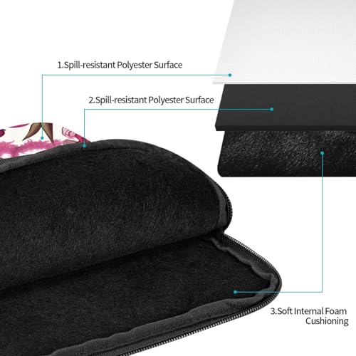 Open Moonflower Laptop Sleeve Case 12 Inch Suitable for Notebook Computer Tablet Traveling Carrying Simple Case3
