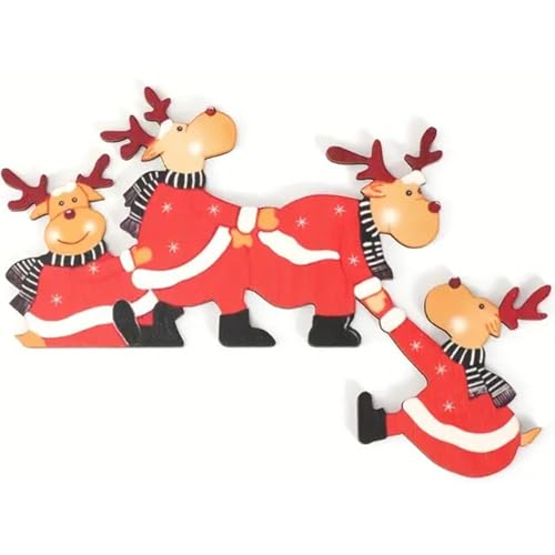 HYZSHL Türrahmen Deko Weihnachten, Weihnachtsdeko Türrahmen Mit Elch...