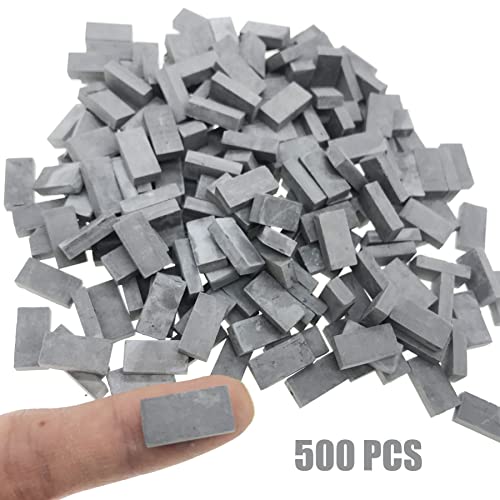Image of Woohome Model Bricks Miniature Brick Scale Model Brickswith Tool Set, Mini Bricks Model Sand Table Micro Landscape Accessories for Dollhouse Bricks Diorama Fairy (Grey 500)