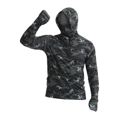 T-Shirt à Capuche Anti-UV Homme Gralara, Haut Léger de Cyclisme