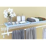 ClosetMaid 5631 SuperSlide Ventilated Shelf Kit with Closet Rod, 4-Foot x 12-Inch, White - Image 4