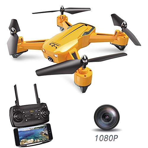 ScharkSpark Drone with 1080P HD Camera/Video, RC Toy Quadcopter Equipped with G-Sensor Technology, Preset Flight Path Hover Technology