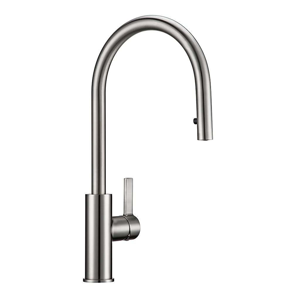 Mitigeur de cuisine en nickel brossé : élégance durable et eau chaude-froide pour évier