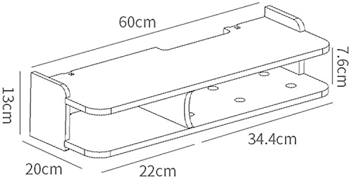 Console multimédia flottante et étagère de rangement design pour routeur - 2