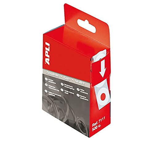 Caja de 500 Arandelas Autoadhesivas Blancas ø 13mm Apli 07111