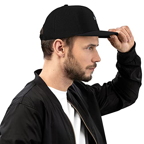 Gorra militar ucraniana trucker con rejilla transpirable y cierre snapback ajustable negro 4