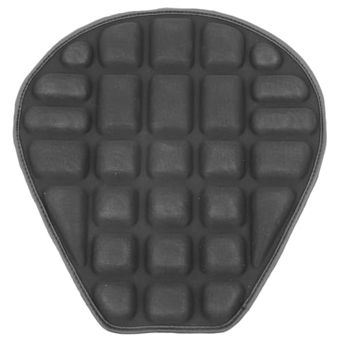 MOPFOL Motorcycle Seat Cushion Pad – Breathable 3D Mesh Shock-Absorbing Seat Cover for Motorbikes, E-Bikes & Scooters, Non-Slip Support for Long Rides (13.8 x 13 in, Black)‌