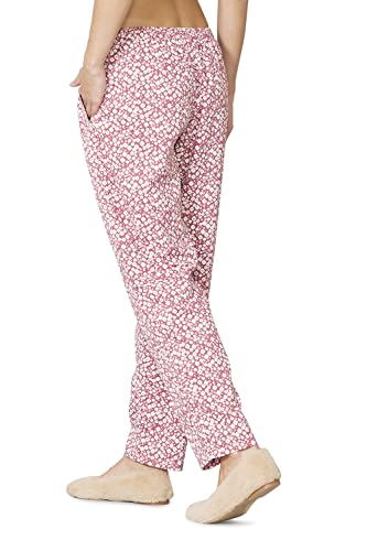 Image of Van Heusen Women's Printed Lounge Pants | Drawstrings & Side Pockets | Ultra Soft Fabric | Relaxed Fit | At home pyjamas | Everyday Comfort | Printed | Style 55306 | Available in Pack of 1 & 2