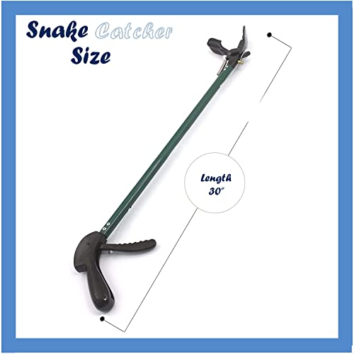 Ddp 30 Inch Professional Standard Snake Tongs Reptile Grabber Rattle Snake Catcher Green Wide Jaw Handling Tool #TOP3