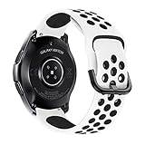 【Calidad superior】 Las correas de reloj están hechas de silicona impermeable de muy alta calidad para la combinación perfecta de durabilidad, comodidad y flexibilidad. Nota: Las personas con piel sensible (alergia a la silicona) deben usarlo con precaución.