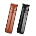 CODIRATO 2 PCS Estuche de Cuero PU Cuero Lapicera Poseedor Estuche para Bolígrafo Portátil Estuche Protector para Bolígrafos, Lápiz Óptico (Marrón y Negro)