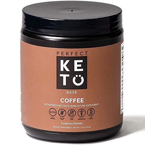 Perfect Keto Exogenous Ketones Powder, BHB Beta-Hydroxybutyrate Salts Supplement, Best Fuel for Energy Boost, Mental Performance, Mix in Shakes, Milk, Smoothie Drinks for Ketosis – Coffee