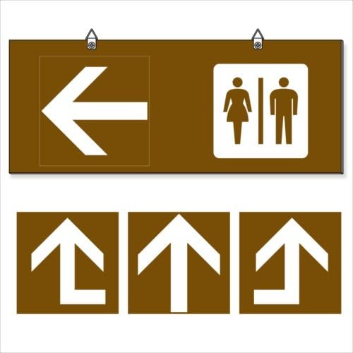 置物 看板 店舗用 トイレ プレート サインプラッケ 両面 アンティーク