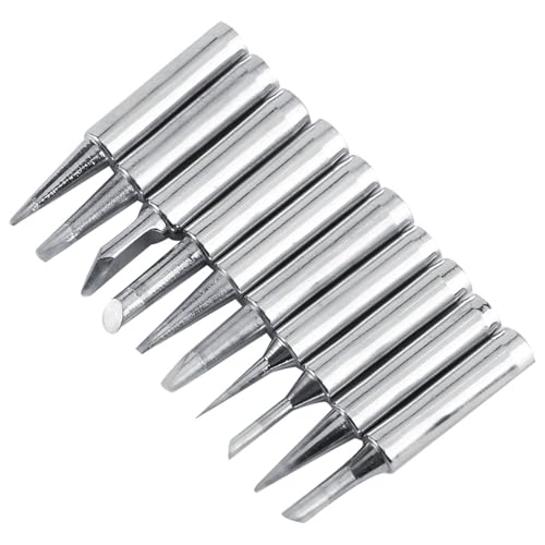 900MT Series Copper, 10pcs Set Solder Iron Tips 900M?T 900M T Base Electroplating For Soldering Rework Station Tool and Replaceable Low Temperature Shape I B K 1.2D 1.6D (10pcs soldering iron head