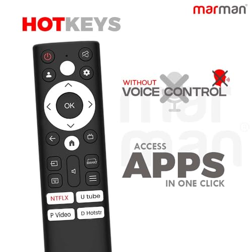 Image of marman Compatible with Acer Google Tv Remote Control Original Suitable for XL, H Pro, V, I, Super, Advanced I Series Smart FHD UHD QLED Android Television Non Voice Command and with Streaming Apps