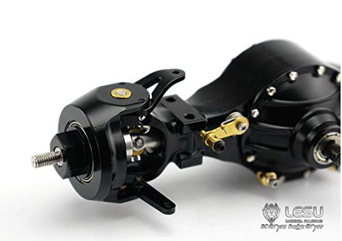 Lesu Metall Vorderachse Differentialschloss RC 1/14 Traktor LKW Q9006 Modell,Kompatibel mit DIY-Tamiya