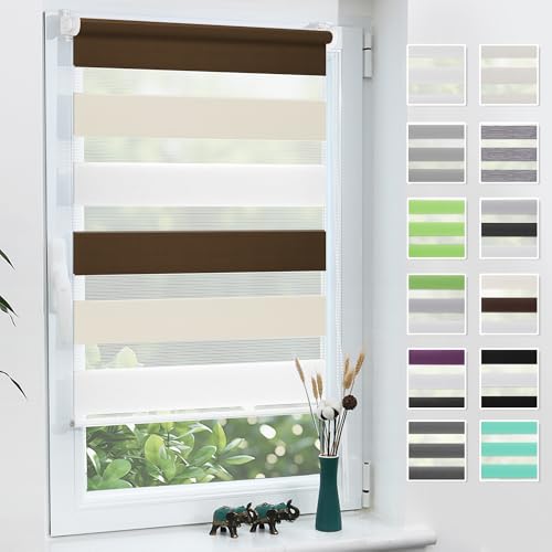 Doppelrollo Klemmfix ohne Bohren, Rollos für Fenster ohne Bohren