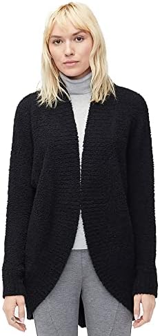 UGG womens Fremont Fluffy Knit Cardigan Sweater, Black, Medium US