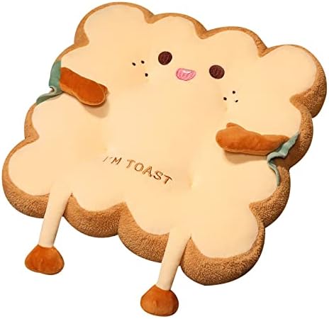 JOSON Cojín para tostadas de 17.8 pulgadas, cojín de peluche Kawaii divertido de peluche de comida, para oficina, asientos de dormitorio, día de San