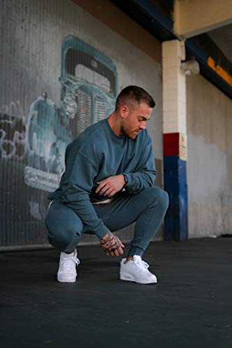 Youngla Men’s Oversized Crewneck Sweatshirt | Heavyblend Comfortwash | Active Comfort Style | 530 Teal Wash M #TOP3
