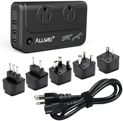 ALLWEI Travel Voltage Converter 220V to 110V Power International ...