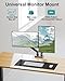 Dual Monitor Arm Desk Mount Fits 13 to 32 inch Computer Screens, Holds 4.4 to 22lbs Display VESA Mount, Adjustable Double Monitor Stand with Clamp/Grommet Base, 75/100mm Bracket, Black, Freelift