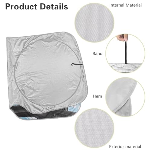 Image of Drive Giraffe Car Interior Accessories Sun Protection Easy to Install Automotive Windshield Sunshades Keep Cool UV Rays Protection for Most Sedan Truck Van