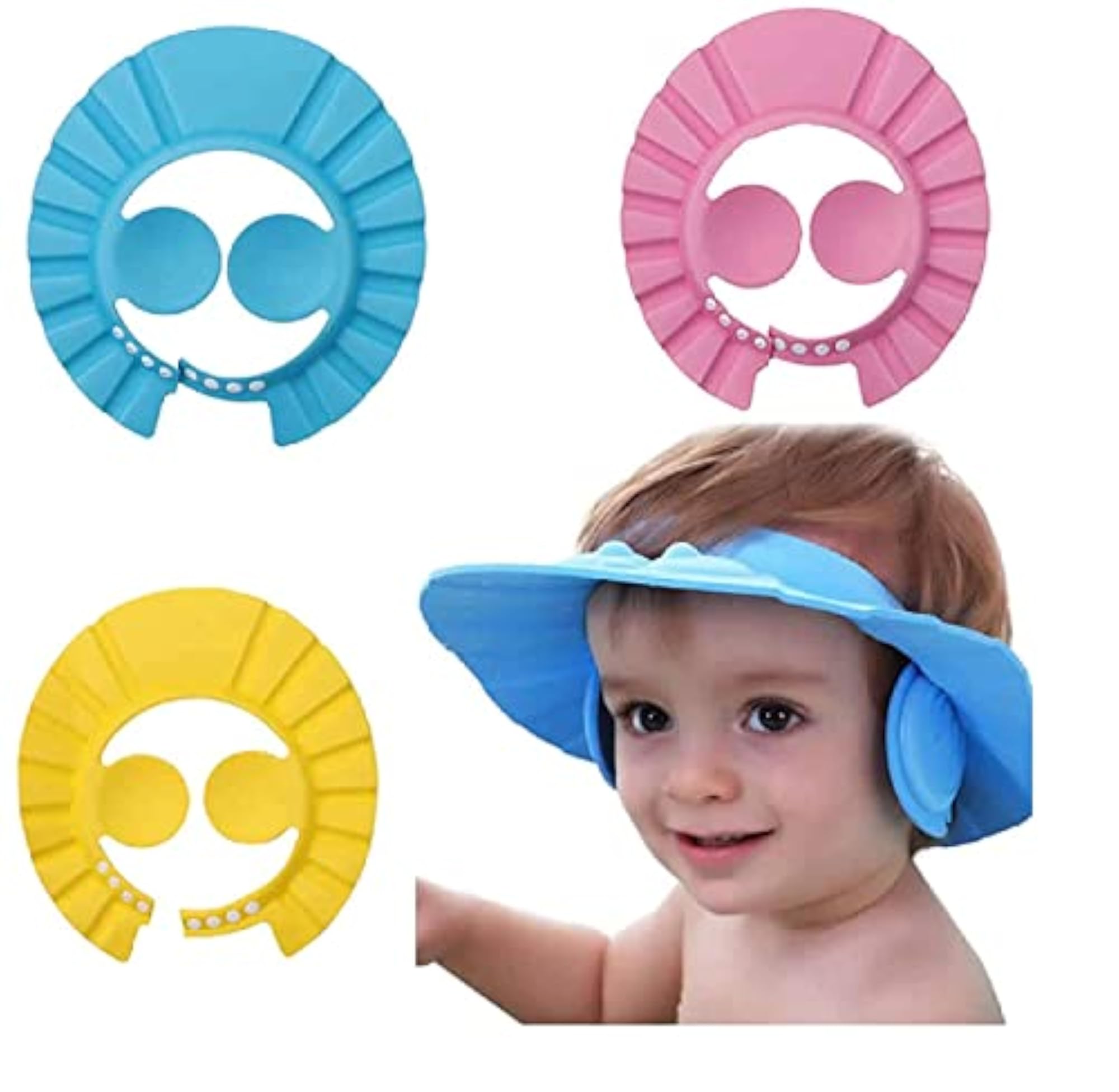 Baby Shower Cap, Adjustable Safe Soft Shower Cap for Kids