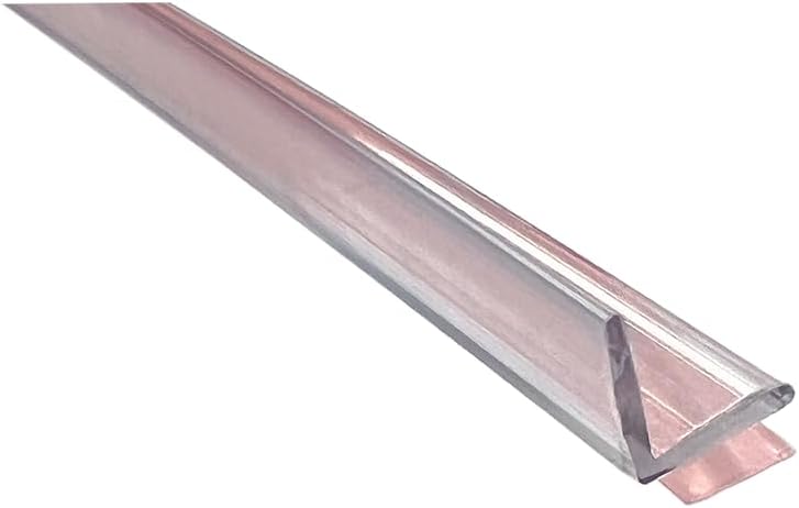 Gordon Glass® Crystal Clear Shower Door L-Shape Polycarbonate w/Pre-Applied Tape - 73" Long