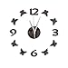 Neue Wandaufkleber Home Decor Poster DIY Europe Acryl Große 3D-Aufkleber Stillleben Wanduhr Pferd Schmetterling Wanduhren 60118-Schwarz