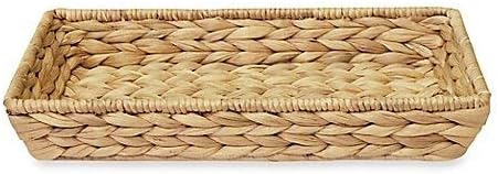 Natural Water Hyacinth Hand-Woven Wicker Guest Towel Holder