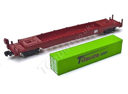 T Gauge 40' Container and Wagon Set (Green)