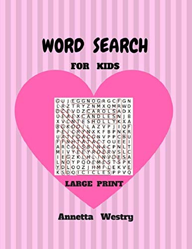 Word Search For Kids Large Print: Easy Fun Words 50 Puzzles