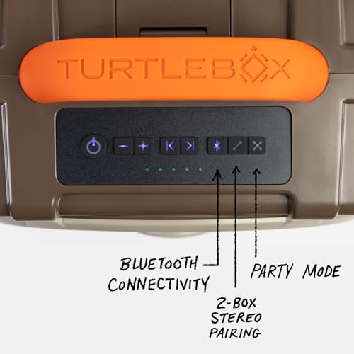 Image of Turtlebox Original Gen 3: Portable Outdoor Bluetooth Speaker - Ultra-Loud (120dB), Waterproof (IP67), Rugged, Impact-Resistant, 3-Day Battery | Party Mode: Unlimited Pairing for Stereo Sound, Delta